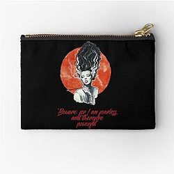 Bride of Frankenstein, Classic Horror Creatures, Universal Monsters Zipper Pouch