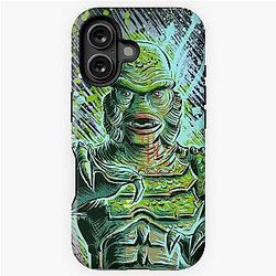 Creature from the black lagoon art print halloween monster movie horror sci-fi iPhone Tough Case joe badon