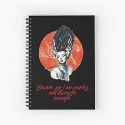 Bride of Frankenstein, Classic Horror Creatures Universal Monsters Spiral Notebook