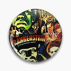 Horror cult universal monsters movies face mask Pin