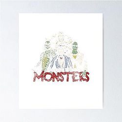 Universal Monsters Group Shot Vintage Poster