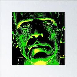 Frankenstein's Monster Vintage Universal Monsters Poster