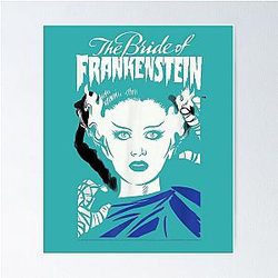 Universal Monsters The Bride of Frankenstein Illustrated Poster
