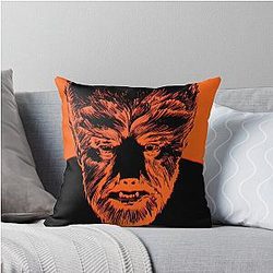 Beware the Wolfman Vintage Universal Monsters Throw Pillow