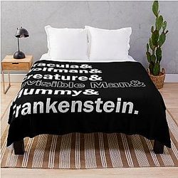 Funny Names Universal Monsters Throw Blanket