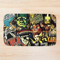 Horror cult universal monsters movie face mask bath mat