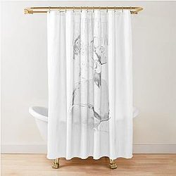 Universal Monsters Bride Frankenstein Dark Portrait Shower Curtain