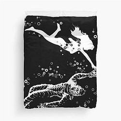 Love at first sight is a good thing even for monsters. Show off your love for Universal Monsters with Kay Creature Ridiculous Lovers design on shirts stickers hoodies and more Duvet Cover