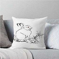 The Untamed Rabbit Throw Pillow