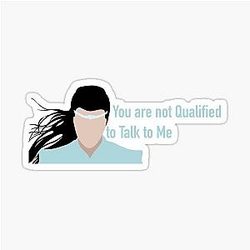 You Are Not Qualified to Talk to Me the Untamed Sticker