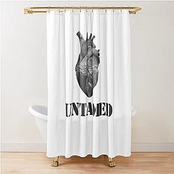 Music Vintage The Untamed Black Heart Gift Fans Shower Curtain