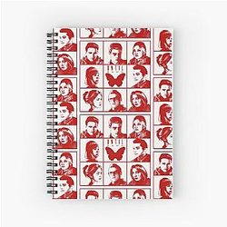 until dawn characters - red Spiral Notebook