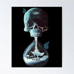Until dawn - skull and butterflies  Poster