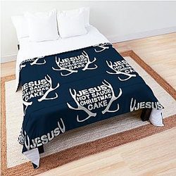 Jesus Hot Sauce Christmas Cake - Until Dawn  Comforter