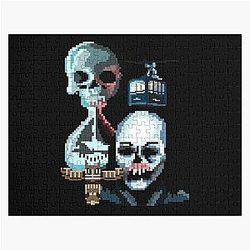 Pixel Until Dawn Famous Horror Movie Actors Watch Suspense And Attractive  Jigsaw Puzzle
