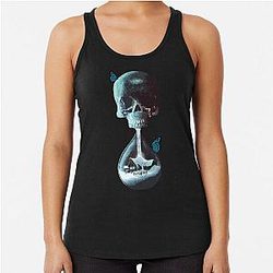 Until dawn - skull and butterflies  Racerback Tank Top