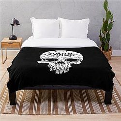 Unus Annus Bedding Sets - Unus Annus Skull White Throw Blanket RB0906