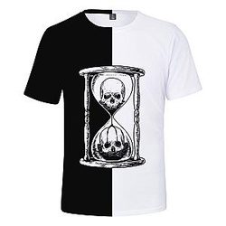 Unus Annus Skull Hourglass 3D T-Shirts