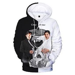 Unus Annus Twin Faces Hourglass 3D Hoodies