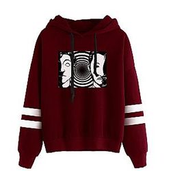 Unus Annus Hypnotic Twin Faces Red 3D Hoodies