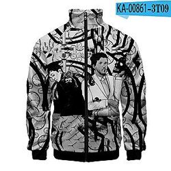 Classic Unus Annus 3D Print Zipper Jacket