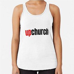 Upchurch Stickers and Magnets Designed and sold by endshop Racerback Tank Top