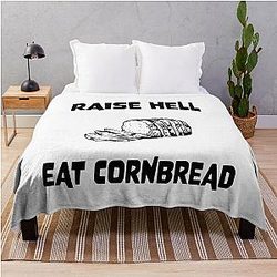 Upchurch Merch Raise Hell And Eat Cornbread Throw Blanket