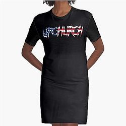 Upchurch American Flag Graphic T-Shirt Dress