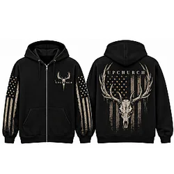 Horn DTNK2910 3D Zipped Upchurch Hoodies