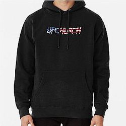 Upchurch American Flag Relaxed Fit  Pullover Hoodie