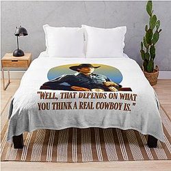 Needed American Urban Cowboy Romantic Western Throw Blanket for Fans