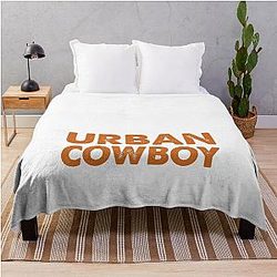 Music Urban Romantic Graphic Cowboy Western Throw Blanket