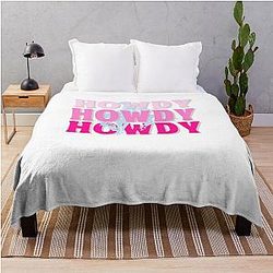 Music Vintage Western Graphic Throw Blanket
