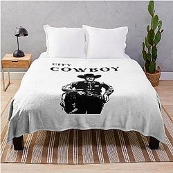 Western Vintage Retro Urban Cowboy Throw Blanket