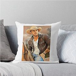 Music Retro Romantic Western Graphic Throw Pillow