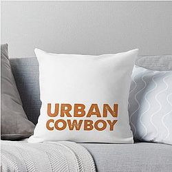 Music Retro Western Cowboy Movie Throw Pillow