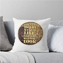 Vintage Romantic Western Cowboy Movie Throw Pillow