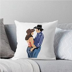Funny Gift for American Urban Cowboy Western Movie Throw Pillow
