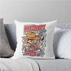 Western Urban Cowboy Funny Graphic Gifts Throw Pillow