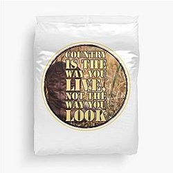 Vintage Photographic Romantic Urban Cowboy Western Duvet Cover