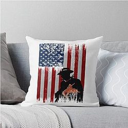 Music Retro Western Urban Cowboy Gift Throw Pillow