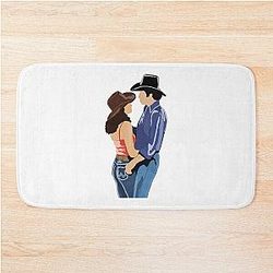 Funny Gift for American Urban Cowboy Romantic Western Movie Bath Mat
