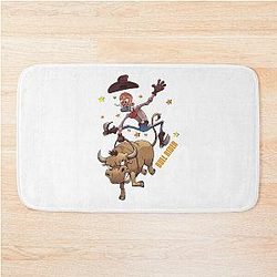 Vintage Western Urban Cowboy Movie Bath Mat
