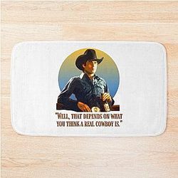Needed Gifts for American Urban Cowboy Romantic Western Movie Fans Bath Mat