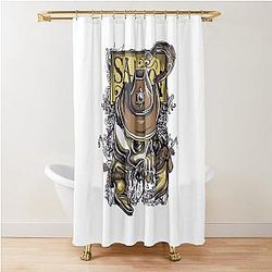 Men Women's Romantic Urban Cowboy Western Movie Graphic for Fans Shower Curtain