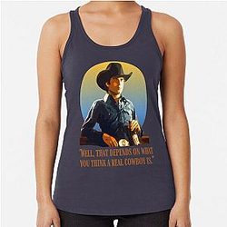 Needed Gifts American Cowboy Western Racerback Tank Top