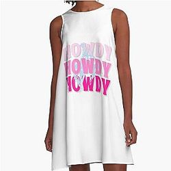 Music Vintage Western A Line Graphic Gift Dress