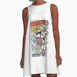 Funny Romantic Western Cowboy Movie Wave A-Line Dress