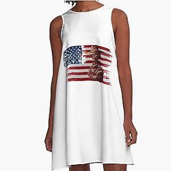 American Urban Cowboy Western Movie Gift A-Line Dress