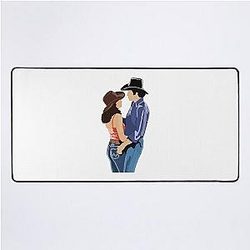 Funny Gift for American Urban Cowboy Romantic Western Movie Desk Mat for Fans